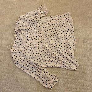 Rose + Olive Light Pink Heart Blouse - Size 2x